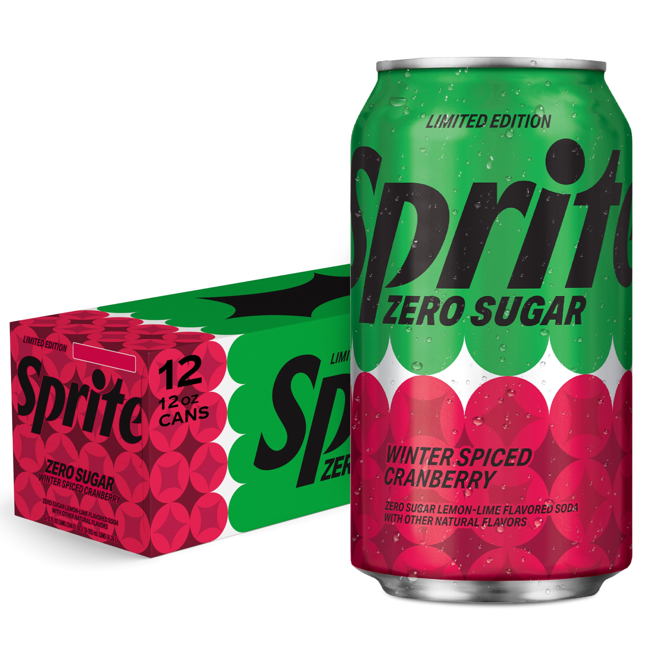 Amazon.com : Sprite Winter Spiced Cranberry Zero Sugar Soda Pop